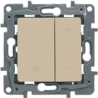 Светорегулятор кнопочный без рамки Legrand Etika 5-400Вт слоновая кость картинка